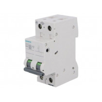5SL6210-6; Circuit breaker; 400VAC; Inom: 10A; Poles: 2; DIN; Charact: B; 6kA; SIEMENS