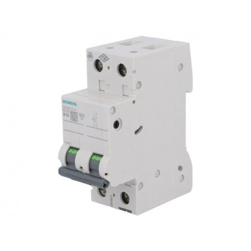 5SL6210-6; Circuit breaker; 400VAC; Inom: 10A; Poles: 2; DIN; Charact: B; 6kA; SIEMENS