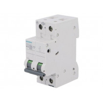 5SL6216-6; Circuit breaker; 400VAC; Inom: 16A; Poles: 2; DIN; Charact: B; 6kA; SIEMENS
