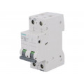 5SL6220-7; Circuit breaker; 400VAC; Inom: 20A; Poles: 2; DIN; Charact: C; 6kA; SIEMENS