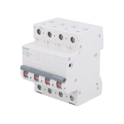 5SL6610-6; Circuit breaker; 400VAC; Inom: 10A; Poles: 3+N; DIN; Charact: B; 6kA; SIEMENS