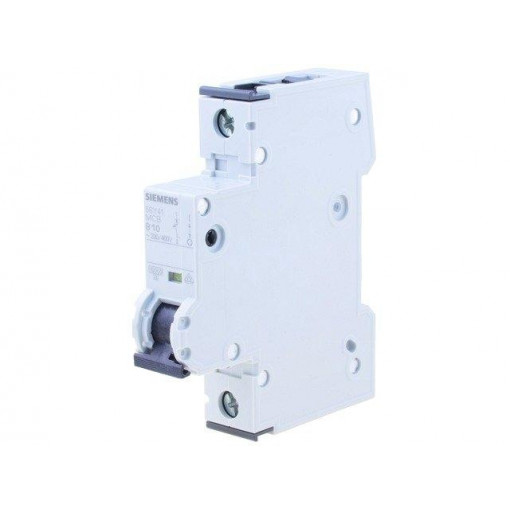 5SY4110-6; Circuit breaker; 400VAC; Inom: 10A; Poles: 1; DIN; Charact: B; 10kA; SIEMENS