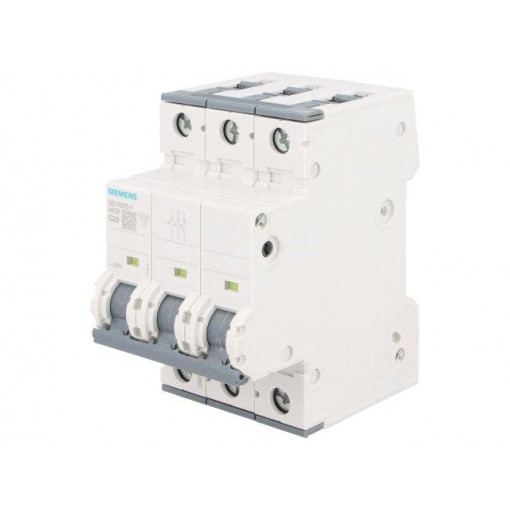 5SY4320-7; Circuit breaker; 440VAC; Inom: 20A; Poles: 3; DIN; Charact: C; 10kA; SIEMENS