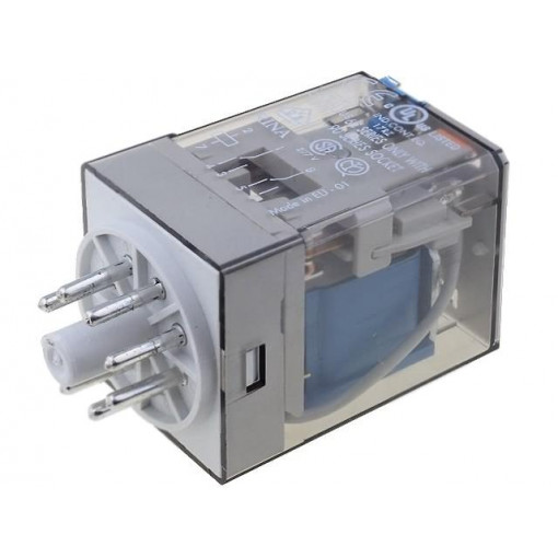 60.12.9.024.0040; Relay: electromagnetic; DPDT; Ucoil: 24VDC; 10A/250VAC; 10A/30VDC; FINDER