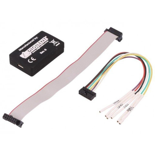 XUP USB-JTAG PROGRAMMING CABLE; Programmer: Xilinx FPGA; USB; IDC14,JTAG,USB B micro; DIGILENT