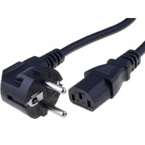 6004.0215; Cable; CEE 7/7 (E/F) plug angled,IEC C13 female; 2.5m; black; SCHURTER