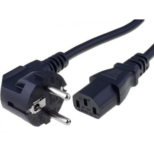 6004.0215; Cable; CEE 7/7 (E/F) plug angled,IEC C13 female; 2.5m; black; SCHURTER