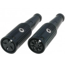 601-0400; Plug; DIN; female; PIN: 4; Layout: 216°; straight; for cable; 34V; 2A; DELTRON