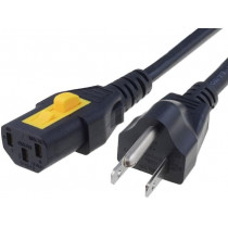 6051.2001; Cable; NEMA 5-15 (B) plug,IEC C13 female; 2m; with locking; PVC; SCHURTER