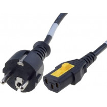 6051.2003; Cable; CEE 7/7 (E/F) plug,IEC C13 female; 2m; with locking; PVC; SCHURTER