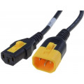 6051.2027; Cable; IEC C13 female,IEC C14 male; 1.2m; with locking; black; SCHURTER
