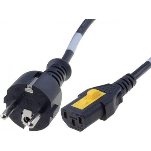 6051.2083; Cable; CEE 7/7 (E/F) plug,IEC C13 female; 3m; with locking; PVC; SCHURTER
