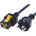 6051.2123; Cable; CEE 7/7 (E/F) plug,IEC C19 female; 6m; with locking; PVC; SCHURTER