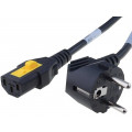 6051.2154; Cable; CEE 7/7 (E/F) plug angled,IEC C13 female; 5m; black; PVC; SCHURTER