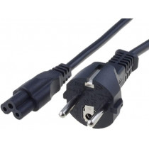 6052.0042; Cable; CEE 7/7 (E/F) plug,IEC C5 female; 2m; black; PVC; 2.5A; SCHURTER