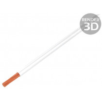 61.7552-29; Wire; Silivolt®-E; stranded; Cu; 1x0,5mm2; silicone; white; 300V; STÄUBLI