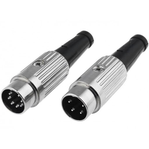 610-0300; Plug; DIN; male; PIN: 3; Layout: 180°; straight; for cable; soldering; DELTRON