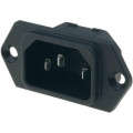 6100.3200; Connector: AC supply; socket; male; 10A; 250VAC; IEC 60320; C14 (E); SCHURTER