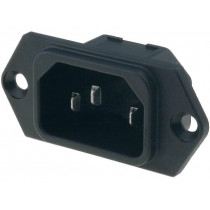 6100.3200; Connector: AC supply; socket; male; 10A; 250VAC; IEC 60320; C14 (E); SCHURTER