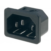 6100.4315; Connector: AC supply; socket; male; 10A; 250VAC; IEC 60320; C14 (E); SCHURTER