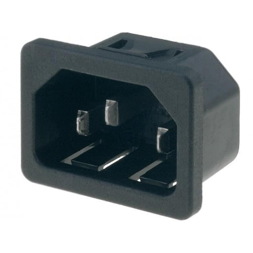 6100.4315; Connector: AC supply; socket; male; 10A; 250VAC; IEC 60320; C14 (E); SCHURTER