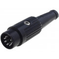 611-0700; Plug; DIN; male; PIN: 7; Layout: 270°; straight; for cable; soldering; DELTRON
