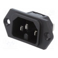 6110.3300; Connector: AC supply; socket; male; 10A; 250VAC; IEC 60320; C16; SCHURTER