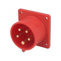 615-6; Connector: AC supply 3-phase; socket; male; 16A; 400VAC; IEC 60309; PCE