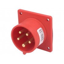 615-6F7; Connector: AC supply 3-phase; socket; male; 16A; 400VAC; IEC 60309; PCE