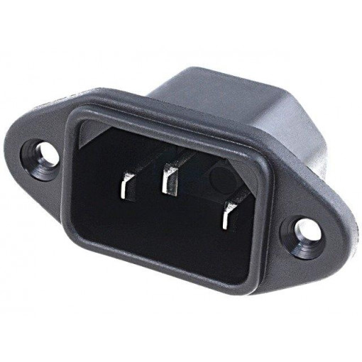 6162.0045; Connector: AC supply; socket; male; 10A; 250VAC; IEC 60320; C14 (E); SCHURTER