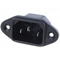 6162.0054; Connector: AC supply; socket; male; 10A; 250VAC; IEC 60320; C14 (E); SCHURTER