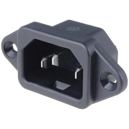 6162.0157; Connector: AC supply; socket; male; 10A; 250VAC; IEC 60320; SCHURTER
