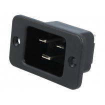 6163.0004; Connector: AC supply; socket; male; 16A; 250VAC; IEC 60320; C20 (I); SCHURTER