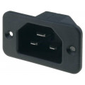 6173.0003; Connector: AC supply; socket; male; 16A; 250VAC; IEC 60320; C22; SCHURTER