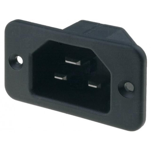 6173.0003; Connector: AC supply; socket; male; 16A; 250VAC; IEC 60320; C22; SCHURTER
