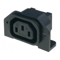 6182.0033; Connector: AC supply; socket; female; 10A; 250VAC; IEC 60320; SCHURTER