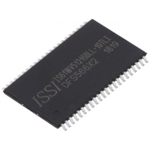 IS61WV51216BLL-10TLI; SRAM memory; 512kx16bit; 2.4÷3.6V; 10ns; TSOP44 II; parallel; ISSI