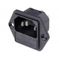 6200.2300; Connector: AC supply; socket; male; 10A; 250VAC; IEC 60320; SCHURTER