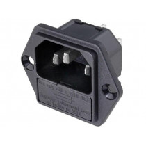 6200.2300; Connector: AC supply; socket; male; 10A; 250VAC; IEC 60320; SCHURTER 6200.2300; Connector: AC supply; socket; male; 10A; 250VAC; IEC 60320; SCHURTER