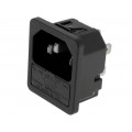 6200.4215; Connector: AC supply; socket; male; 10A; 250VAC; IEC 60320; SCHURTER