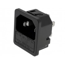 6200.4215; Connector: AC supply; socket; male; 10A; 250VAC; IEC 60320; SCHURTER