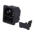 6200.4225; Connector: AC supply; socket; male; 10A; 250VAC; IEC 60320; SCHURTER
