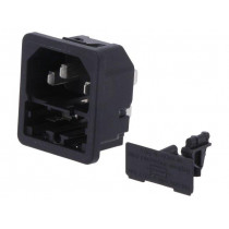 6200.4225; Connector: AC supply; socket; male; 10A; 250VAC; IEC 60320; SCHURTER