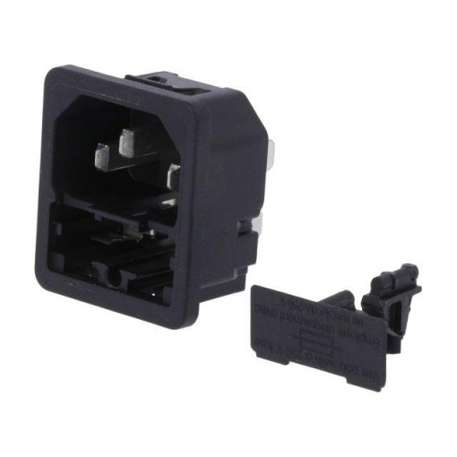 6200.4225; Connector: AC supply; socket; male; 10A; 250VAC; IEC 60320; SCHURTER