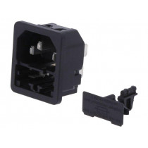 6200.4310; Connector: AC supply; socket; male; 10A; 250VAC; IEC 60320; max.1mm; SCHURTER