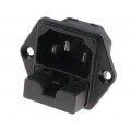 6220.2200; Connector: AC supply; socket; male; 10A; 250VAC; IEC 60320; SCHURTER