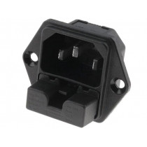 6220.2200; Connector: AC supply; socket; male; 10A; 250VAC; IEC 60320; SCHURTER