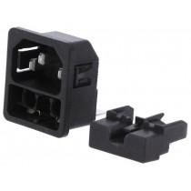 6220.5315; Connector: AC supply; socket; male; 10A; 250VAC; IEC 60320; SCHURTER