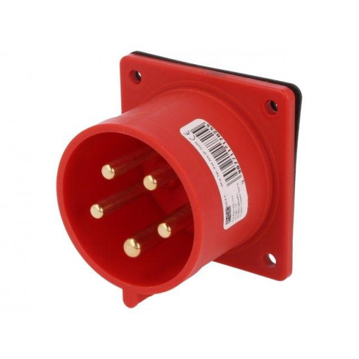 625-6F7; Connector: AC supply 3-phase; socket; male; 32A; 400VAC; IEC 60309; PCE