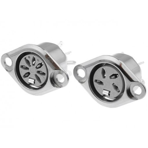 630-0600; Socket; DIN; female; PIN: 6; Layout: 240°; soldering; 34V; 2A; 10mΩ; DELTRON